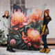 Australia Waratah Blanket - Waratah Oil Painting Abstract Ver2 Blanket