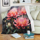 Australia Waratah Blanket - Waratah Oil Painting Abstract Ver3 Blanket