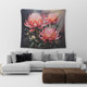 Australia Waratah Tapestry - Waratah Oil Painting Abstract Ver3 Tapestry