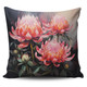 Australia Waratah Pillow Covers - Waratah Oil Painting Abstract Ver3 Pillow Covers