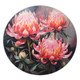 Australia Waratah Round Rug - Waratah Oil Painting Abstract Ver3 Round Rug