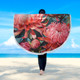 Australia Waratah Beach Blanket - Waratah Oil Painting Abstract Ver4 Beach Blanket