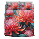 Australia Waratah Bedding Set - Waratah Oil Painting Abstract Ver5 Bedding Set