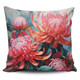 Australia Waratah Pillow Covers - Waratah Oil Painting Abstract Ver5 Pillow Covers