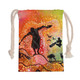 Australia Aboriginal Drawstring Bag - The Dream Time spiritual, colourful aboriginal style acrylic desgin  Drawstring Bag