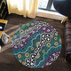 Australia Aboriginal Round Rug - Dot Painting Art Round Rug