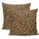 Australia Aboriginal Pillow Covers - Seamless Bush Leaves Pillow Covers