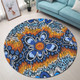 Australia Aboriginal Round Rug - Aboriginal Flowers Art Round Rug