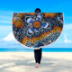 Australia Aboriginal Beach Blanket - Aboriginal Flowers Art Beach Blanket