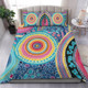 Australia Aboriginal Bedding Set - Dots Pattern And Vivid Pastel Colours Bedding Set