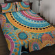 Australia Aboriginal Quilt Bed Set - Colorful Pattern And Dots Art Quilt Bed Set