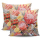 Australia Waratah Pillow Covers - Yellow Orange Waratah Flowers Art Pillow Covers