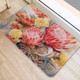 Australia Waratah Door Mat - Yellow Orange Waratah Flowers Art Door Mat