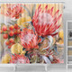 Australia Waratah Shower Curtain - Yellow Orange Waratah Flowers Art Shower Curtain