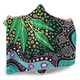 Australia Wattle Leaves Hooded Blanket - Aboriginal Dot Art And Wattle Leaves Hooded Blanket