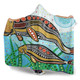 Australia Aboriginal Hooded Blanket - Dugong Aboriginal Artwork With Mother And Baby
 Hooded Blanket