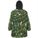 Australia Aboriginal Snug Hoodie - Green Bush Leaves Seamless Snug Hoodie