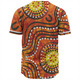 Australia Aboriginal Baseball Shirt - Dot Art In Aboriginal Style Baseball Shirt