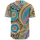Australia Aboriginal Baseball Shirt - Australian Indigenous Aboriginal Art Vivid Pastel Colours Ver 1 Baseball Shirt
