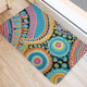 Australia Aboriginal Door Mat - Australian Indigenous Aboriginal Art Vivid Pastel Colours Ver 1 Door Mat