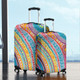 Australia Aboriginal Luggage Cover - Australian Indigenous Aboriginal Art Vivid Pastel Colours Ver 2 Luggage Cover