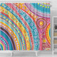 Australia Aboriginal Shower Curtain - Australian Indigenous Aboriginal Art Vivid Pastel Colours Ver 2 Shower Curtain