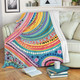 Australia Aboriginal Blanket - Australian Indigenous Aboriginal Art Vivid Pastel Colours Ver 3 Blanket