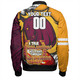 Brisbane Broncos Grand Final Bomber Jacket - A True Champion Will Fight Through Anything With Polynesian Patterns