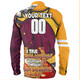 Brisbane Broncos Grand Final Long Sleeve Shirt - A True Champion Will Fight Through Anything With Polynesian Patterns