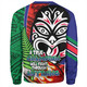 New Zealand Warriors Grand Final Sweatshirt - A True Champion Will Fight Through Anything With Polynesian Patterns