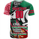 South Sydney Rabbitohs Grand Final T-Shirt - A True Champion Will Fight Through Anything With Polynesian Patterns