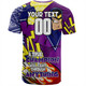 Melbourne Storm Grand Final T-Shirt - A True Champion Will Fight Through Anything With Polynesian Patterns