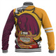 Brisbane Broncos Grand Final Baseball Jacket - A True Champion Will Fight Through Anything With Polynesian Patterns