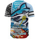 Cronulla-Sutherland Sharks Grand Final Baseball Shirt - A True Champion Will Fight Through Anything With Polynesian Patterns