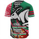 South Sydney Rabbitohs Grand Final Baseball Shirt - A True Champion Will Fight Through Anything With Polynesian Patterns
