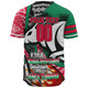 South Sydney Rabbitohs Grand Final Baseball Shirt - A True Champion Will Fight Through Anything With Polynesian Patterns