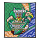 Canberra Raiders Premium Quilt - A True Champion Will Fight Through Anything With Polynesian Patterns