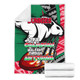 South Sydney Rabbitohs Premium Blanket - A True Champion Will Fight Through Anything With Polynesian Patterns