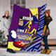 Melbourne Storm Premium Blanket - A True Champion Will Fight Through Anything With Polynesian Patterns