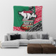 South Sydney Rabbitohs Tapestry - A True Champion Will Fight Through Anything With Polynesian Patterns