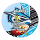 Cronulla-Sutherland Sharks Round Rug - A True Champion Will Fight Through Anything With Polynesian Patterns