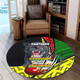 Penrith Panthers Round Rug - A True Champion Will Fight Through Anything With Polynesian Patterns