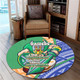 Canberra Raiders Round Rug - A True Champion Will Fight Through Anything With Polynesian Patterns