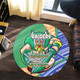Canberra Raiders Round Rug - A True Champion Will Fight Through Anything With Polynesian Patterns