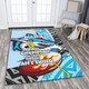 Cronulla-Sutherland Sharks Area Rug - A True Champion Will Fight Through Anything With Polynesian Patterns