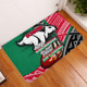 South Sydney Rabbitohs Door Mat - A True Champion Will Fight Through Anything With Polynesian Patterns