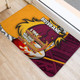 Brisbane Broncos Door Mat - A True Champion Will Fight Through Anything With Polynesian Patterns