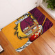 Brisbane Broncos Door Mat - A True Champion Will Fight Through Anything With Polynesian Patterns