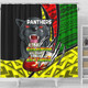 Penrith Panthers Shower Curtain - A True Champion Will Fight Through Anything With Polynesian Patterns