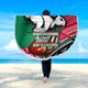 South Sydney Rabbitohs Beach Blanket - A True Champion Will Fight Through Anything With Polynesian Patterns